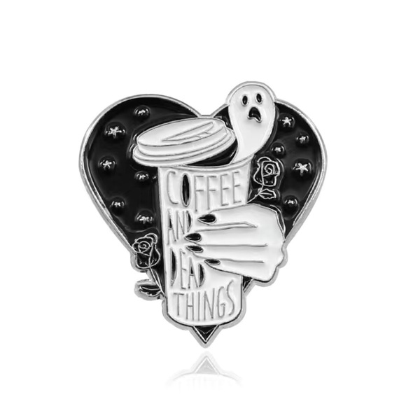 Accessories - (3/$15) Coffee And Dead Things Enamel Pin